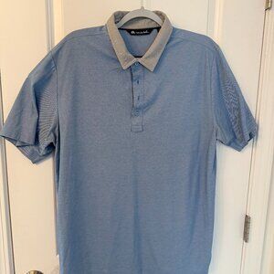 Travis Mathew Polo Shirt - XL - Blue with Gray Collar 💙⛳️